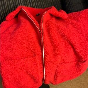 Red teddy jacket